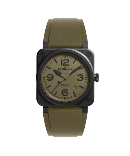 Bell & Ross New BR 03 Military Ceramic - BR03A-MIL-CE/SRB
